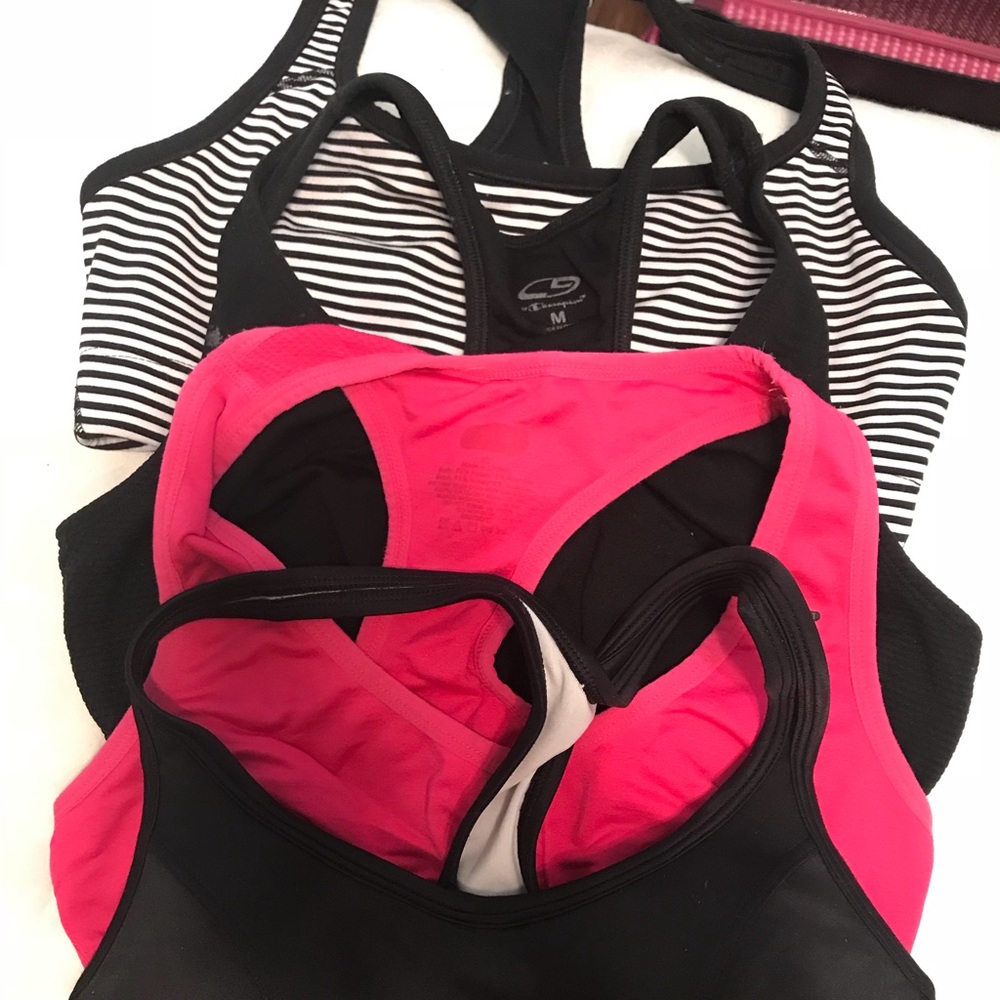 assorted sports bras